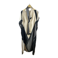 Elegantes Kleid Diamant-Muster – Schwarz & Beige