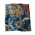 Elegantes Halstuch Blüten-Muster – Blau & Rot