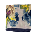 Elegantes Halstuch Blüten-Muster – Beige & Violett