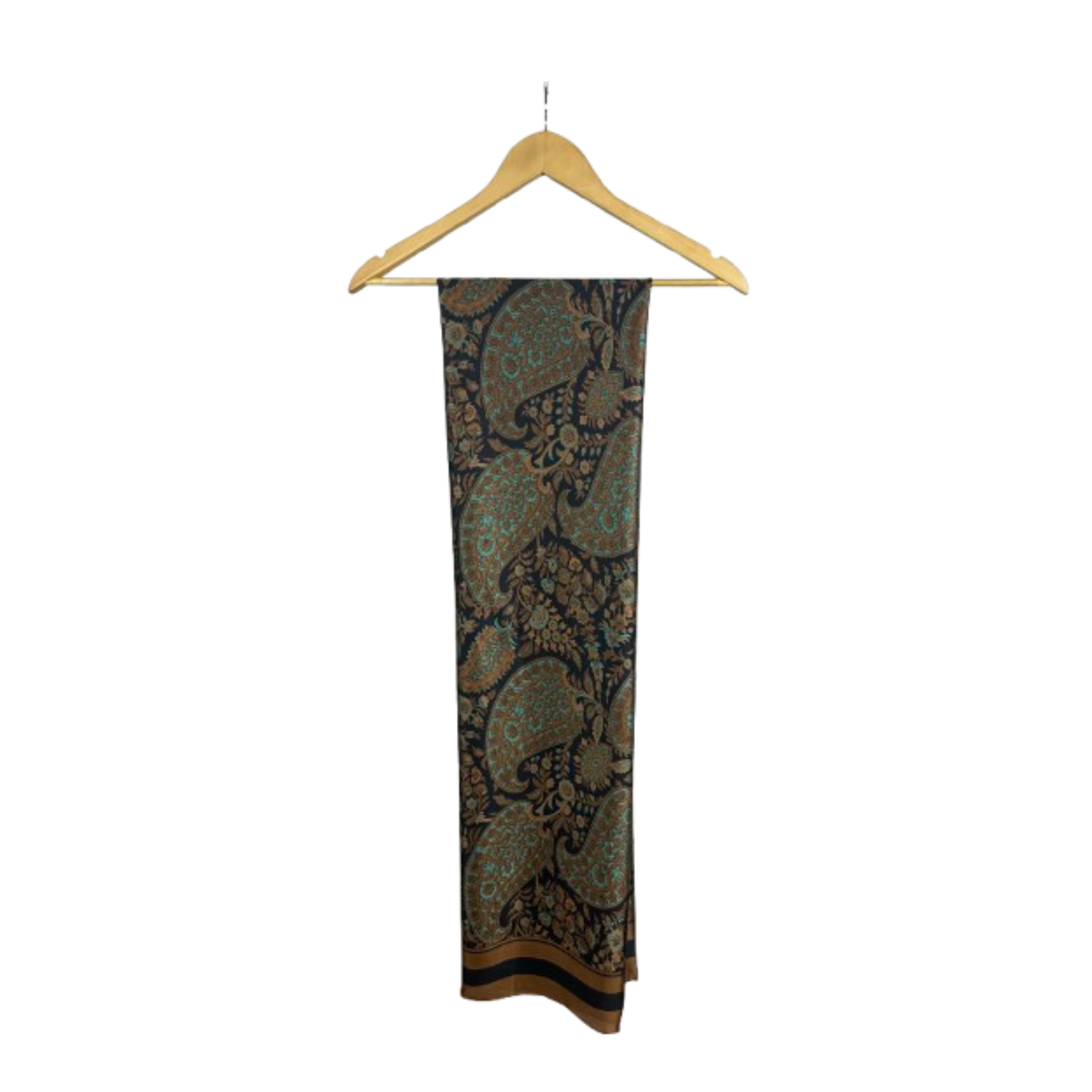 Elegantes Halstuch Blumengarten-Muster – Grün