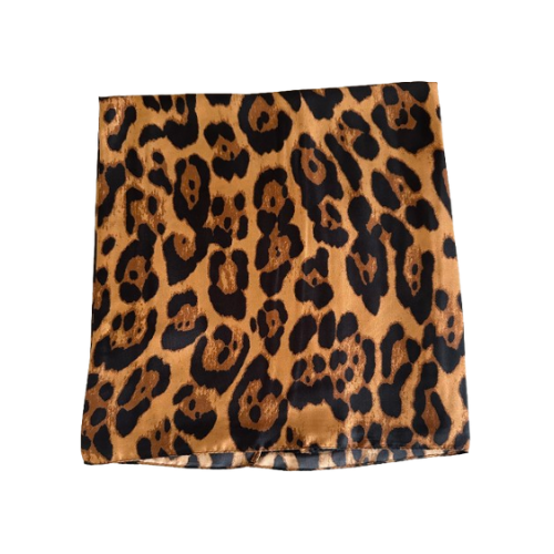 Elegantes Halstuch Leoparden-Muster – Braun