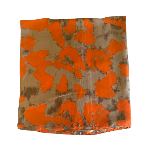 Elegantes Halstuch Leoparden-Muster – Braun & Orange