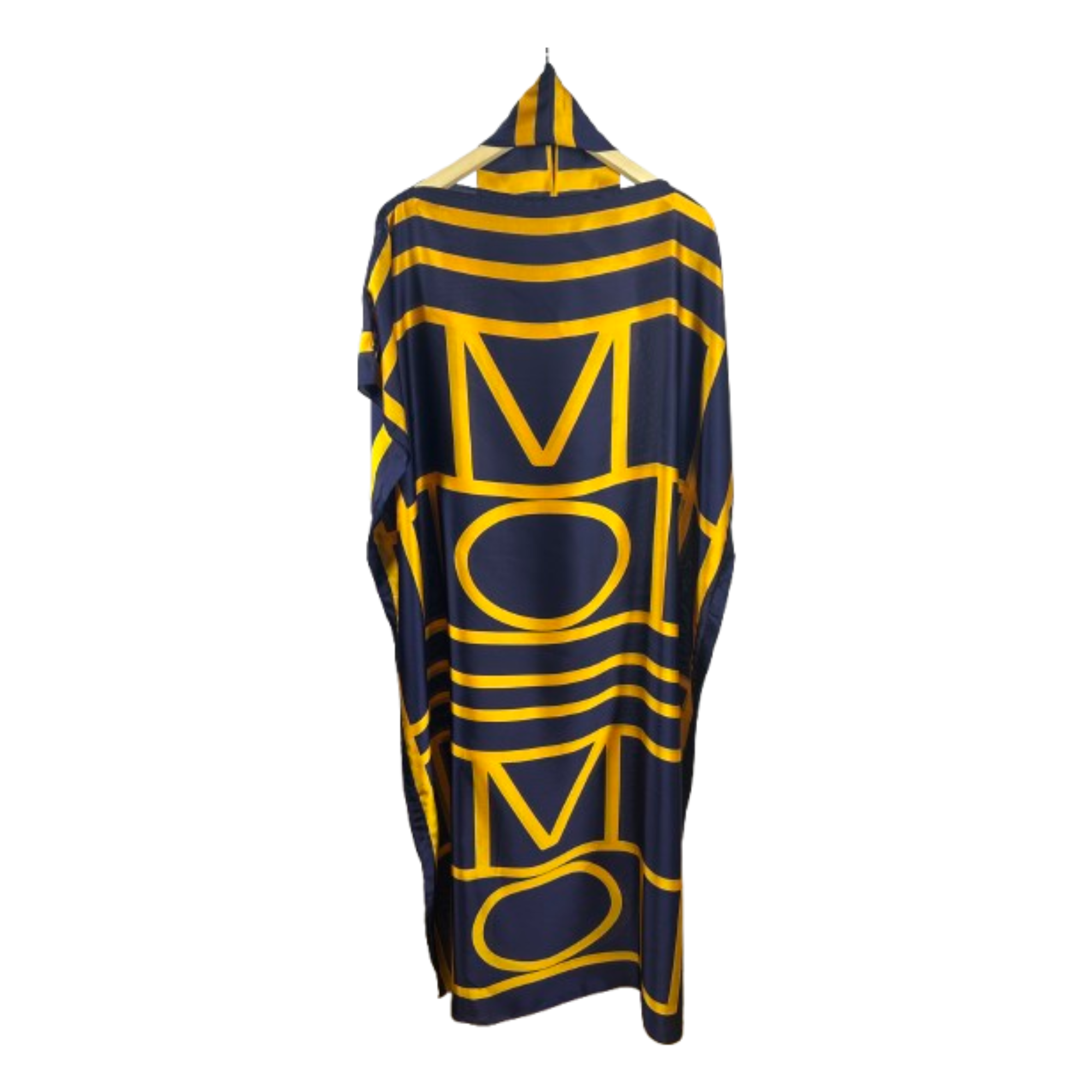 Elegantes Kleid Modernes Muster – Blau & Gelb