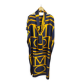 Elegantes Kleid Modernes Muster – Blau & Gelb